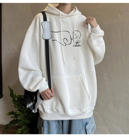 Animecore Statement Graphic Hoodie Layering Essential