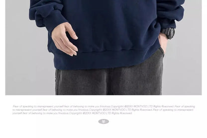 Trendy Korean Personality Simple Retro Sweatshirt for Boys 2024 New Spring and Autumn Ins American Sports Personality Youth Tops Street King Limited