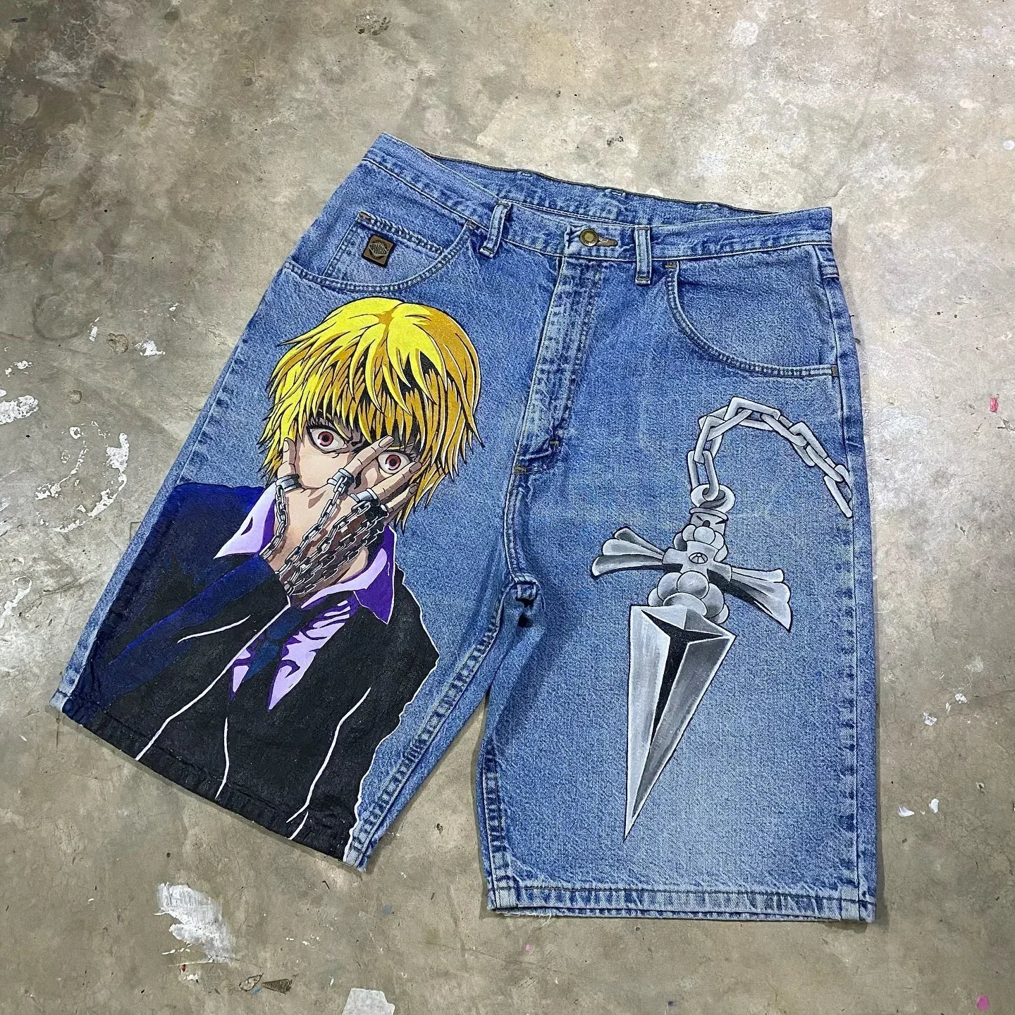 popular casual rem print sweatpants fashion y2k baggy jeans wide leg denim shorts pants harajuku streetwear trouser men clothing unique joggers style 3915