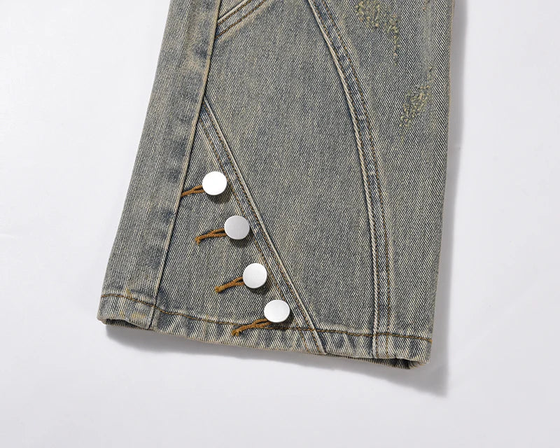 hip hip streetwear denim straight pants mens harajuku retro washed cotton casual zipper joggers jeans trousers pants jean men unique joggers style 1101