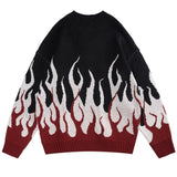 "Darken Flames" Unisex Men Women Streetwear Graphic Sweater Daulet Apparel