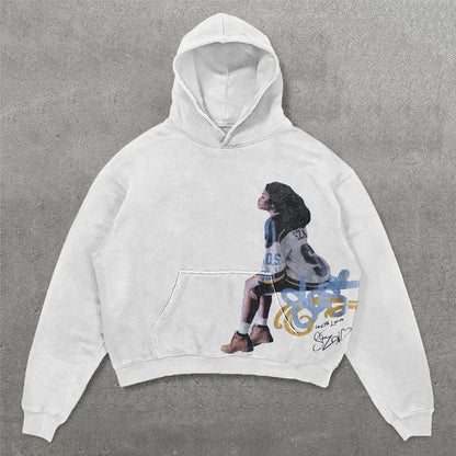 Harajuku Oversized Gothic Letter Print Hoodies Women Streetwear Sweatshirt Y2k Tops Gothic Clothes Grunge Hoodie Women Clothing Street King Limited
