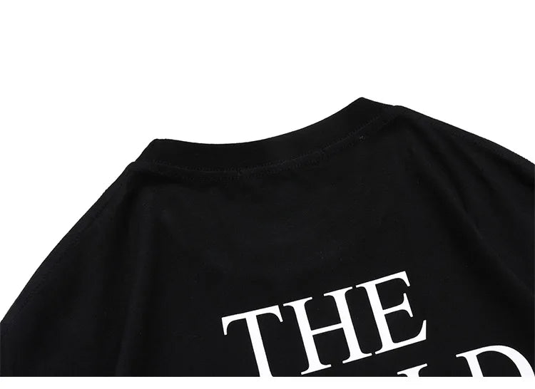Aolamegs Men Horror Hand Earth Printed T-shirt Summer Gothic Hip Hop Style Tee Tops Cotton Oversized Short Sleeve Men's Clothing Street King Limited