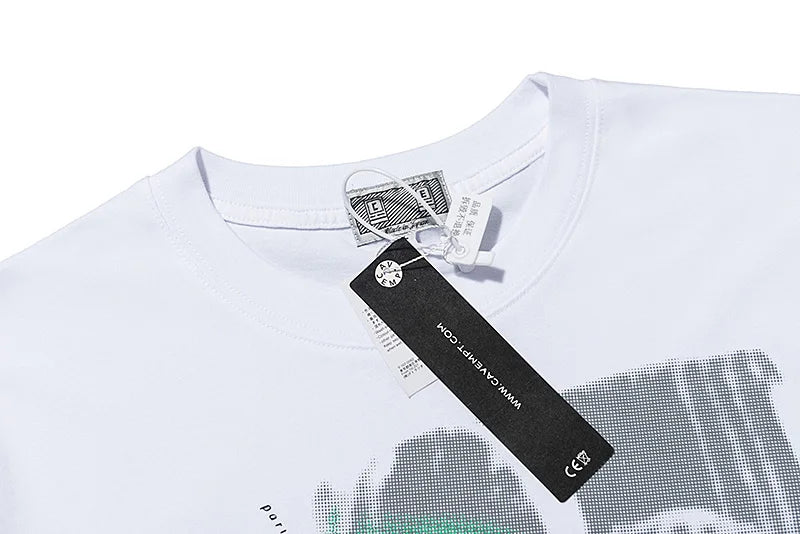 High Quality CAVEMPT Tops Tee Phantom Letter Printing Classic All-match Men Woman Loose O-Neck Summer C.E T Shirt Street King Limited
