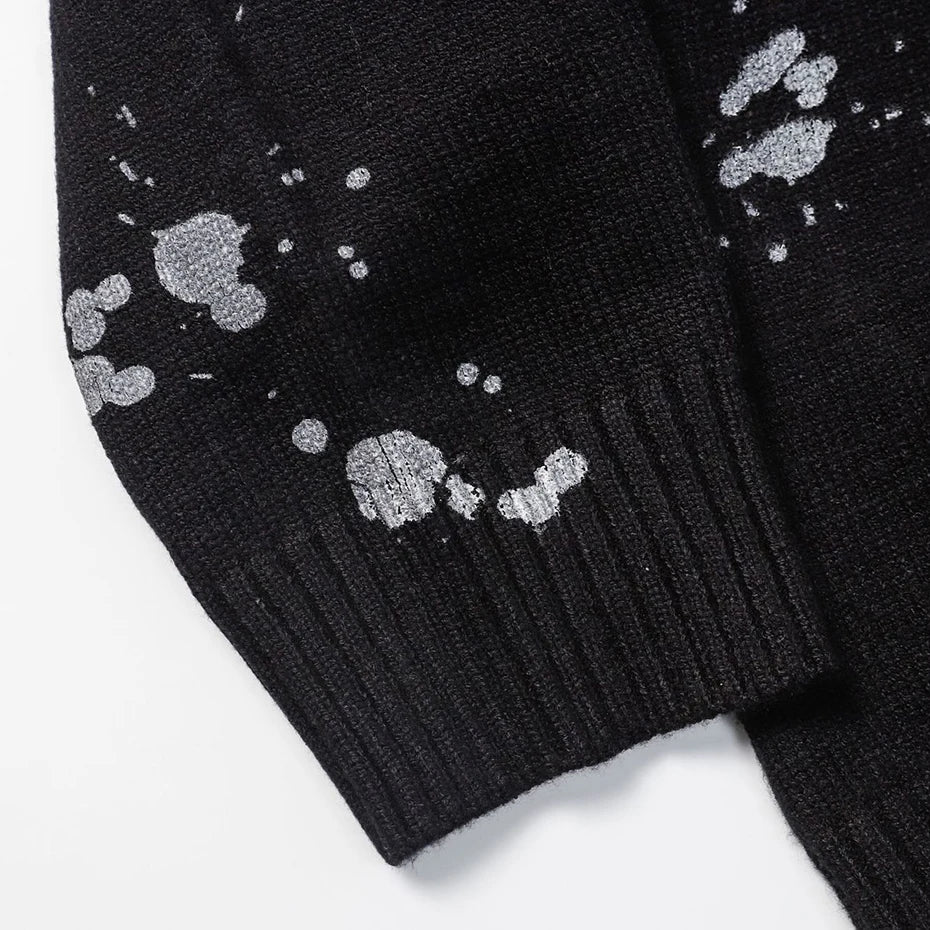 2023 Men Fashion Knitted Sweater Letter Printed Harajuku Oversized Hip Hop Sweaters Fall Winter Loose Jumper Pullovers Street King Limited