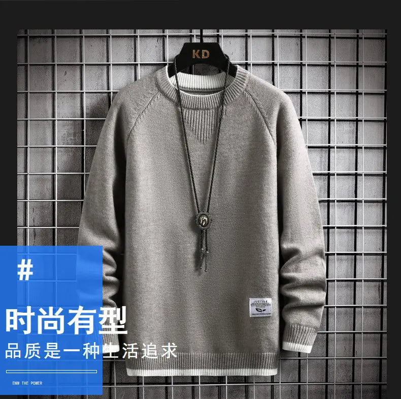Brand Clothing Men Winter High Quality Knitted Sweaters/Male Slim Fit Solid Color Round Neck Pullover Man Casual Sweaters 3XL Street King Limited