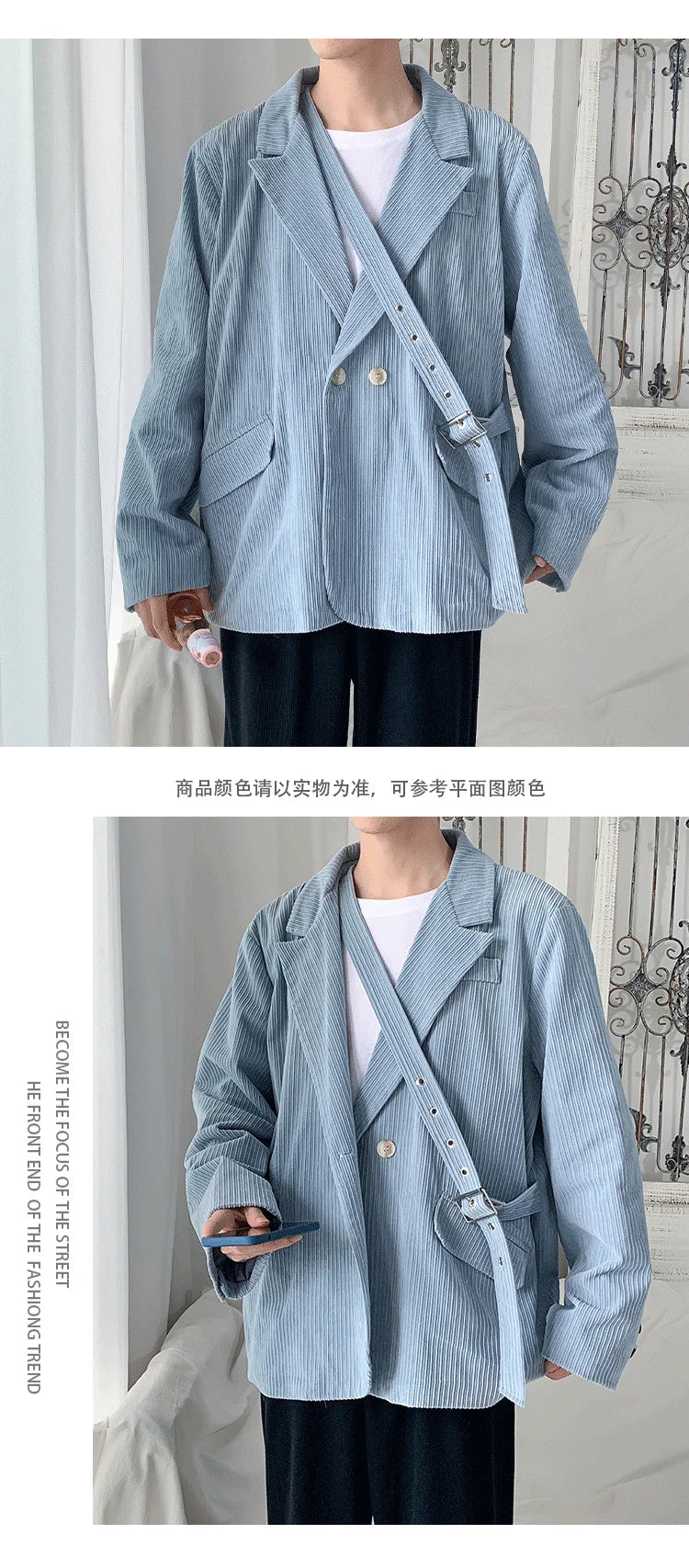 Streetwear Men's Fashion Cotton Suit Blazer Breathable And Comfortable 2023 Autumn Street Handsome Casual Oversize Suit Jacket Street King Limited