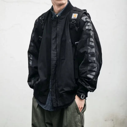 japanese trendy charge jacket mens american pilot windproof tooling coats thin loose letter printed unisex baseball jersey unique default style 2280