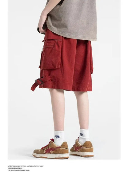 Mens Cotton Cargo Shorts Men Multi Pocket Solid Tactical Cargo Shrots Men's Outdoor Breathable Military Shorts Male 2024 Summer Street King Limited