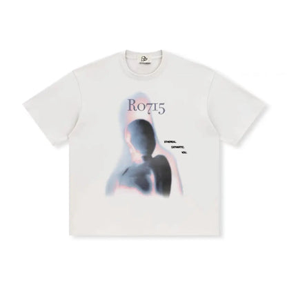 Fashionable Korean new style printed graphic T shirt summer cotton men and women y2k street hip hop loose half sleeved top Street King Limited