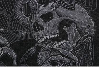 Hip Hop Streetwear Hoodie Sweatshirt Washed Vintage Devil Skull Skeleton Graphic Cotton Men Hooded Pullover Retro Punk Hoodie Street King Limited