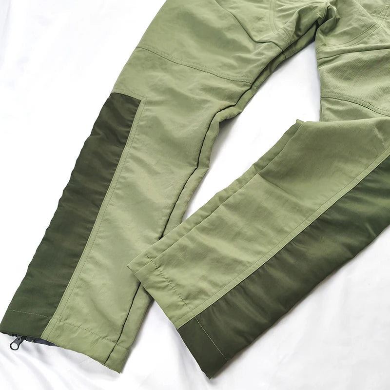 Hip Hop Side Zipper Color Block Vibe Style Casual Track Pants Mens Harajuku Drawstring Loose Oversize Trousers Streetwear Street King Limited