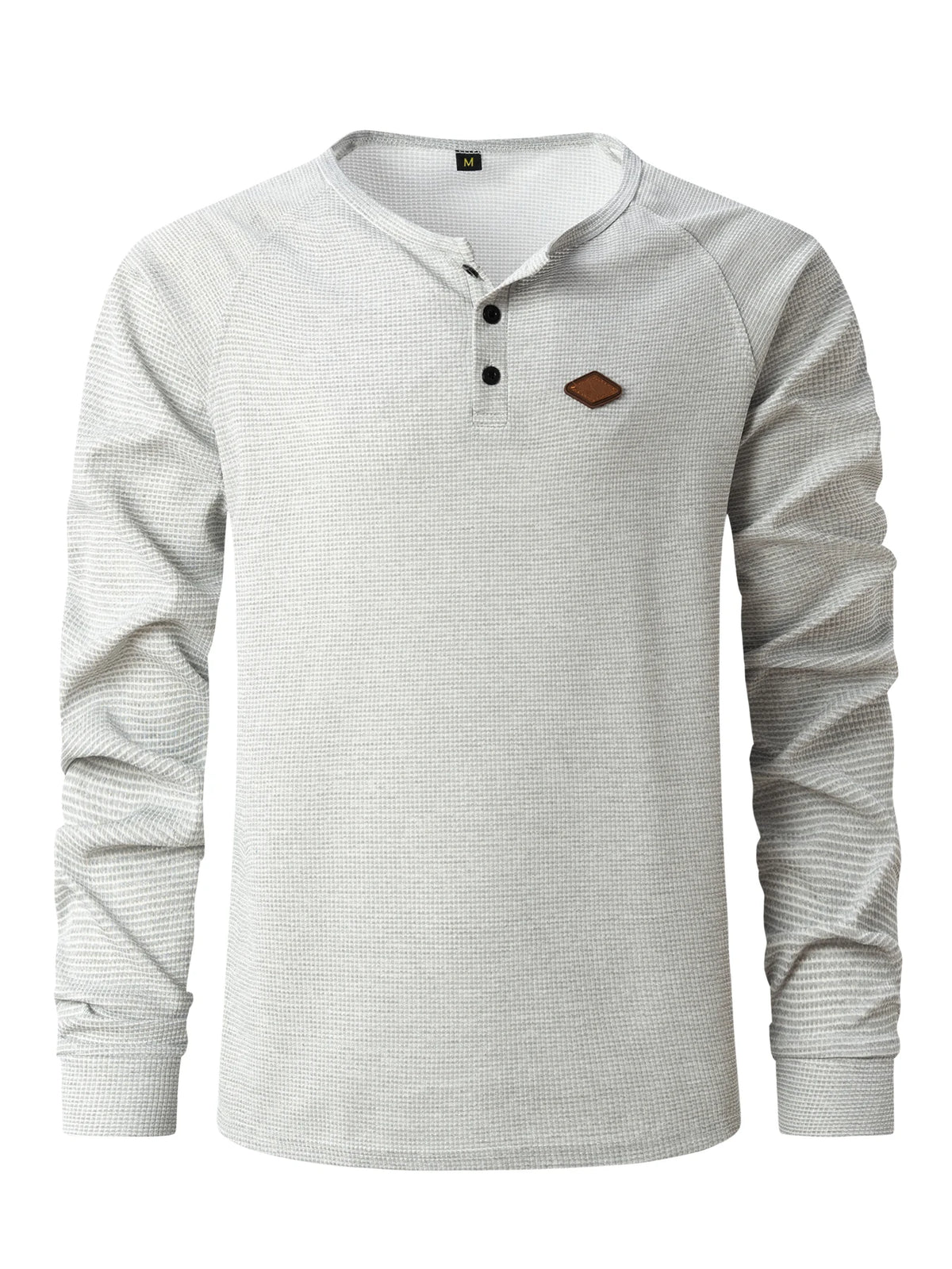 Streetwear New Vintage Waffle Mens Henry Shirt With Button Down Crew Neck And Lon 2024 New Vintage Waffle Mens Henry Shirt With Button Down Crew Neck And Long Sleeves Fashion Sweater Jacket With Graphic Design For Men
