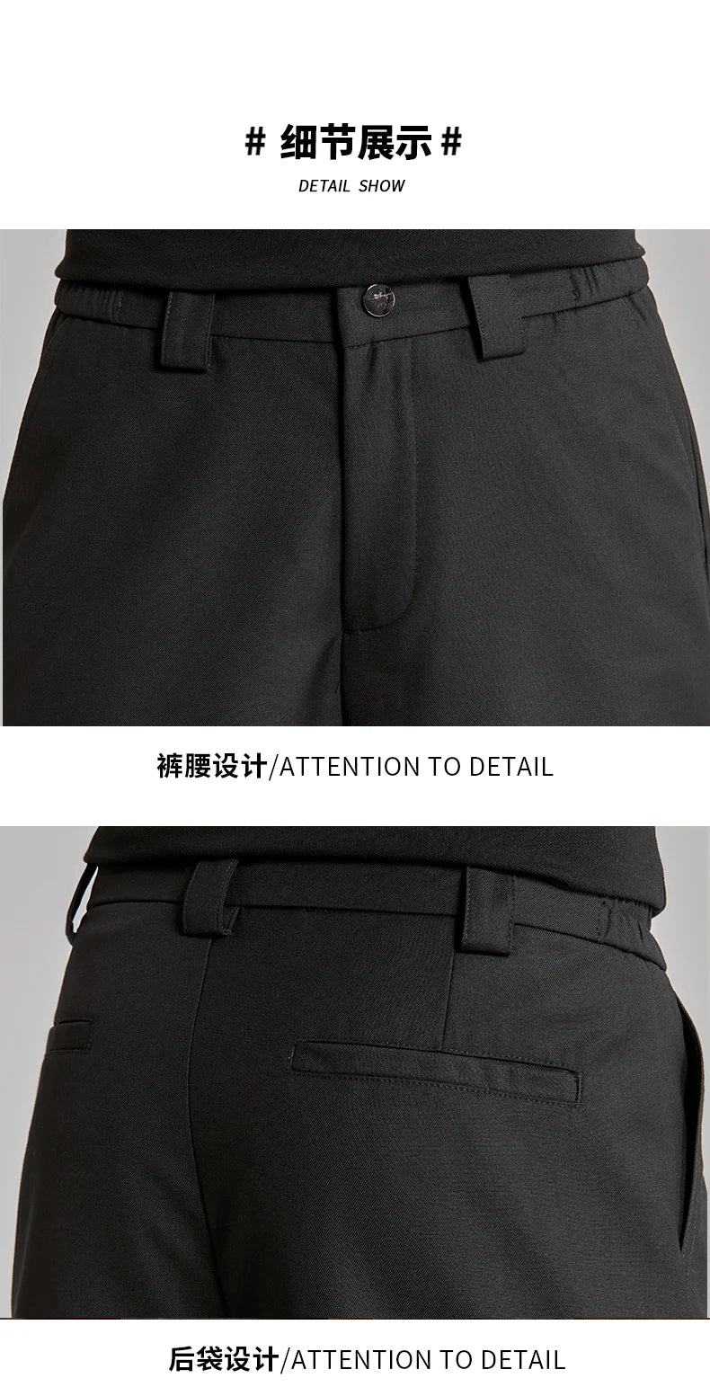 extended length edition wrinkle fashion men streetwear fashion hip hop vibe loose casual straight black suit pant trousers unique default style 1828