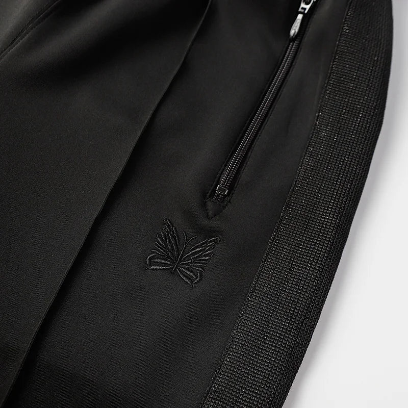 new pattern embroidery pants men woman 1 1 good quality side edge weaving stripe loose casual joggers sweatpants unique joggers style 4707