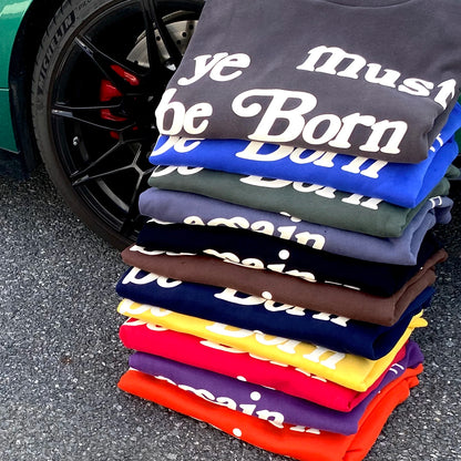 24ss 12 Colors CPFM KANYE WEST “ye must be born again” Letter Print High-Street Basic Hoodies Cotton Casual Hoodies For Men Street King Limited