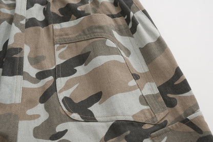 streetwear side pockets camouflage baggy cargo pants men and women straight patchwork casual jeans loose oversize denim trousers unique cargo style 2890
