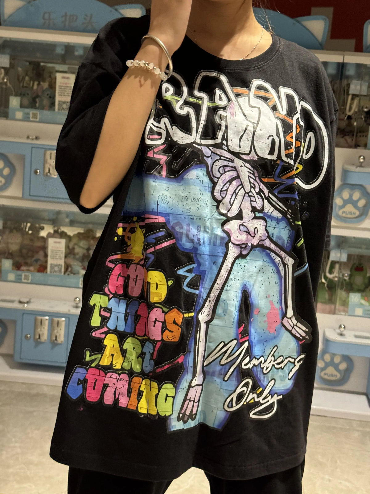 American Sweatshirt Colorful letter skull graphic t shirts women and men Oversized Y2k Tops Korean Goth T shirt women clothes Street King Limited
