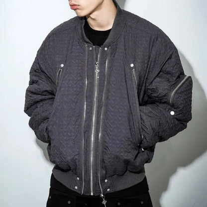 aviator style jacket retro winter and autumn zipper fashion trendy wrinkled niche men and women personalized vibe caot for men unique default style 4943