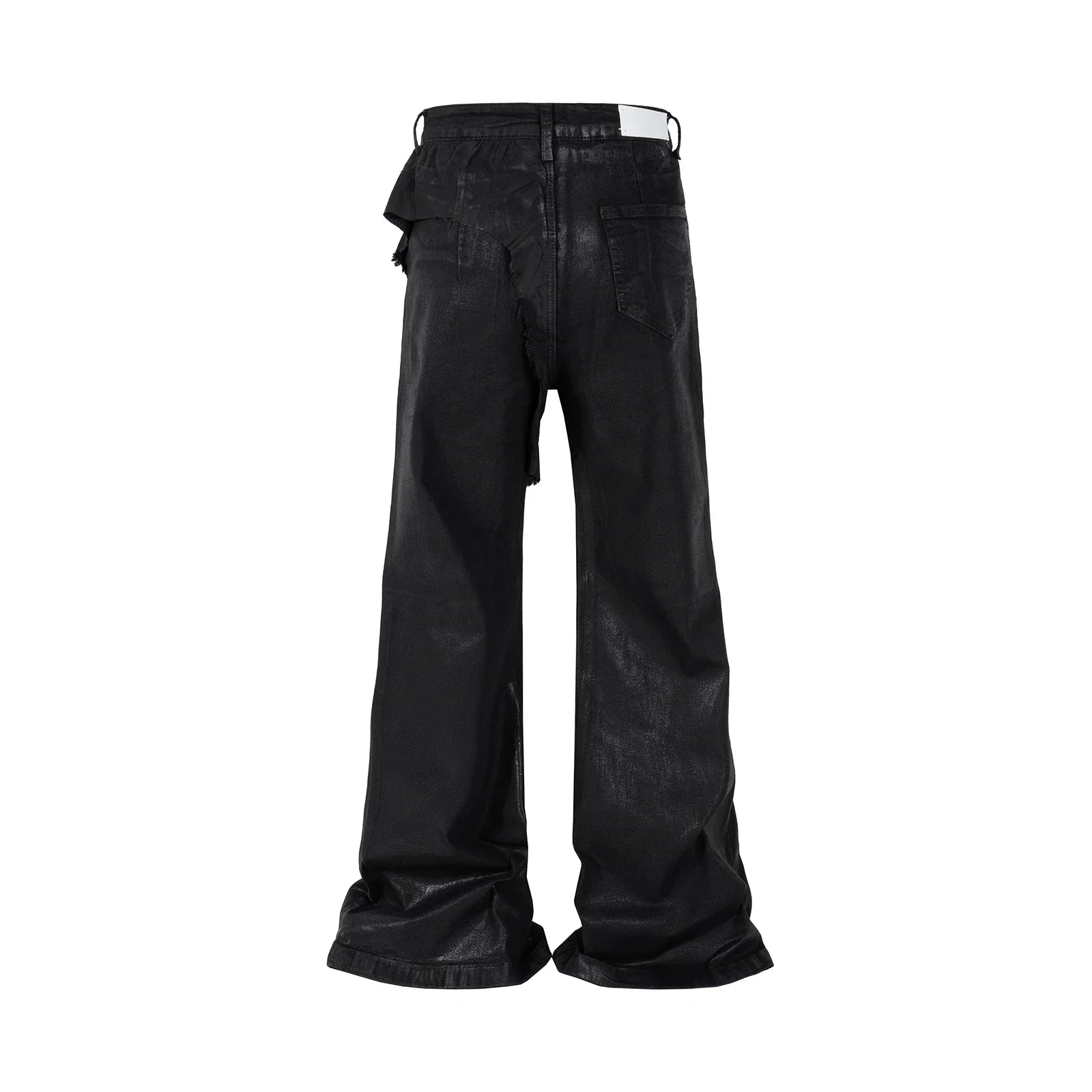 y2k streetwear wax leather strecth jeans for men and women ropa hombre baggy flare pants oversized straight denim trousers urban skinny jeans