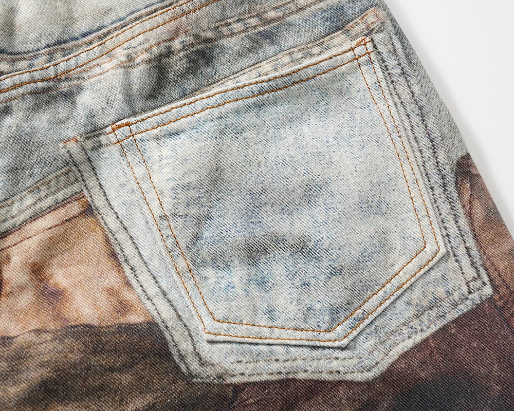 new autumn frayed patchwork baggy jeans pants for men and women straight ripped casual denim trousers oversized loose cargos baggy cargo bottoms
