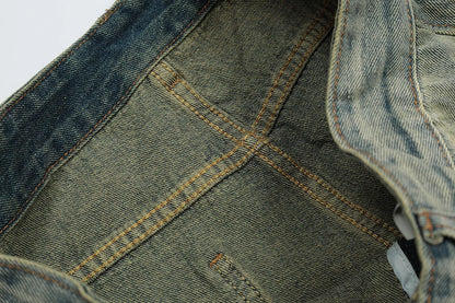 hip hop cargo denim pants streetwear plain denim pants mens harajuku cotton casual joggers jeans loose straight pants trousers unique joggers style 2857