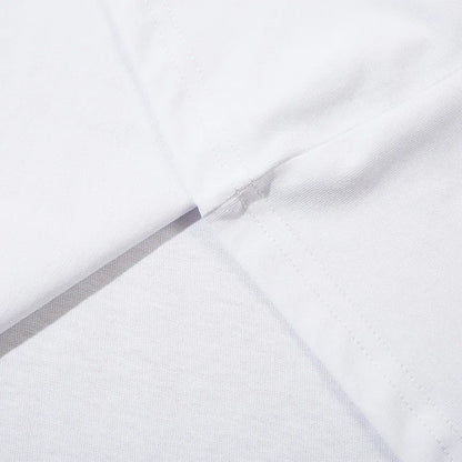 Men T Shirts Letter Star Printed with Necklace Tees American Retro Street Loose Tshirt Fashion Simple Summer Couple Tops Street King Limited