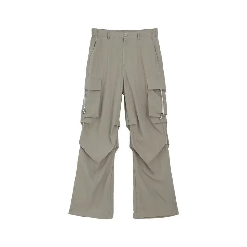 summer casual sleeveless set men hip hop loose hooded vest pockets straight leg cargo pants 2 piece outdoors sports camp suit unique cargo style 3849