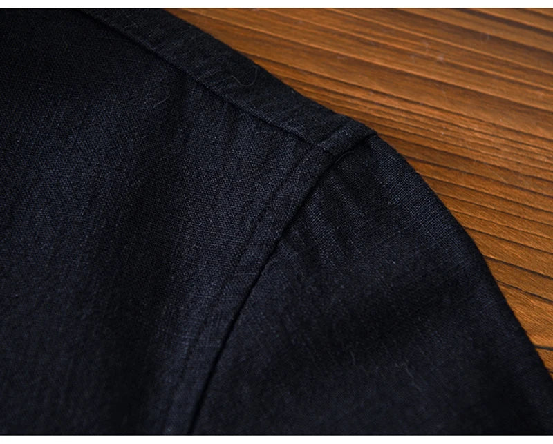 Men's Shirt Vintage Cotton Linen Long Sleeve Shirt Spring Summer Autumn Loose Fashion Casual Blouse Male Plus Size Cardigan Top Street King Limited