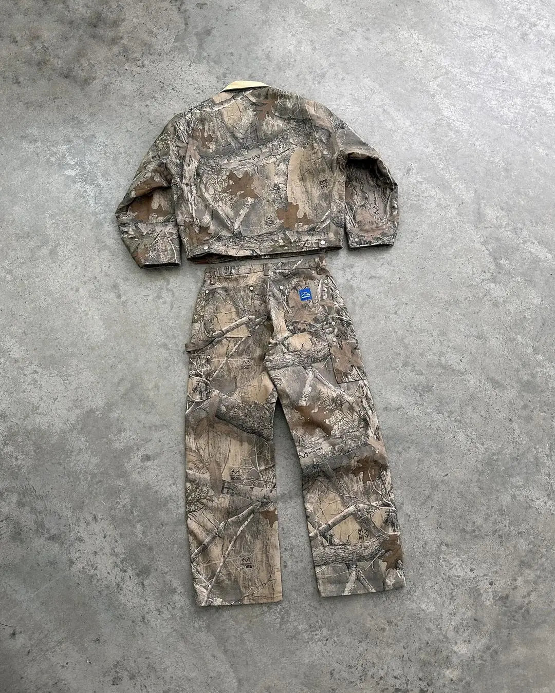 harajuku hunting camo hoodies y2k camouflage sweatpants two piece set streetwear oversized sweatshirts tracksuit men clothing relaxed fit joggers