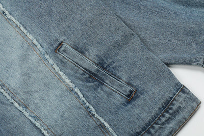 men harajuku graffiti denim jacket and coat fashion hip hop long sleeve jean patchwork outerwear casual streetwear jeans jackets unique jeans style 3725