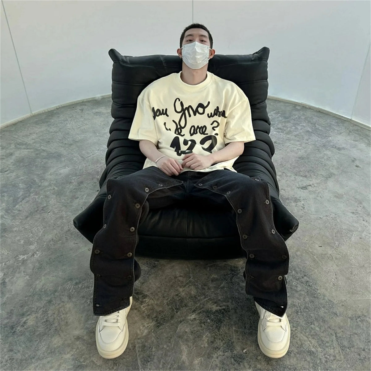 Vintage Summer RRR123 Foam Letter Print Loose Casual T-Shirt Tops Street King Limited