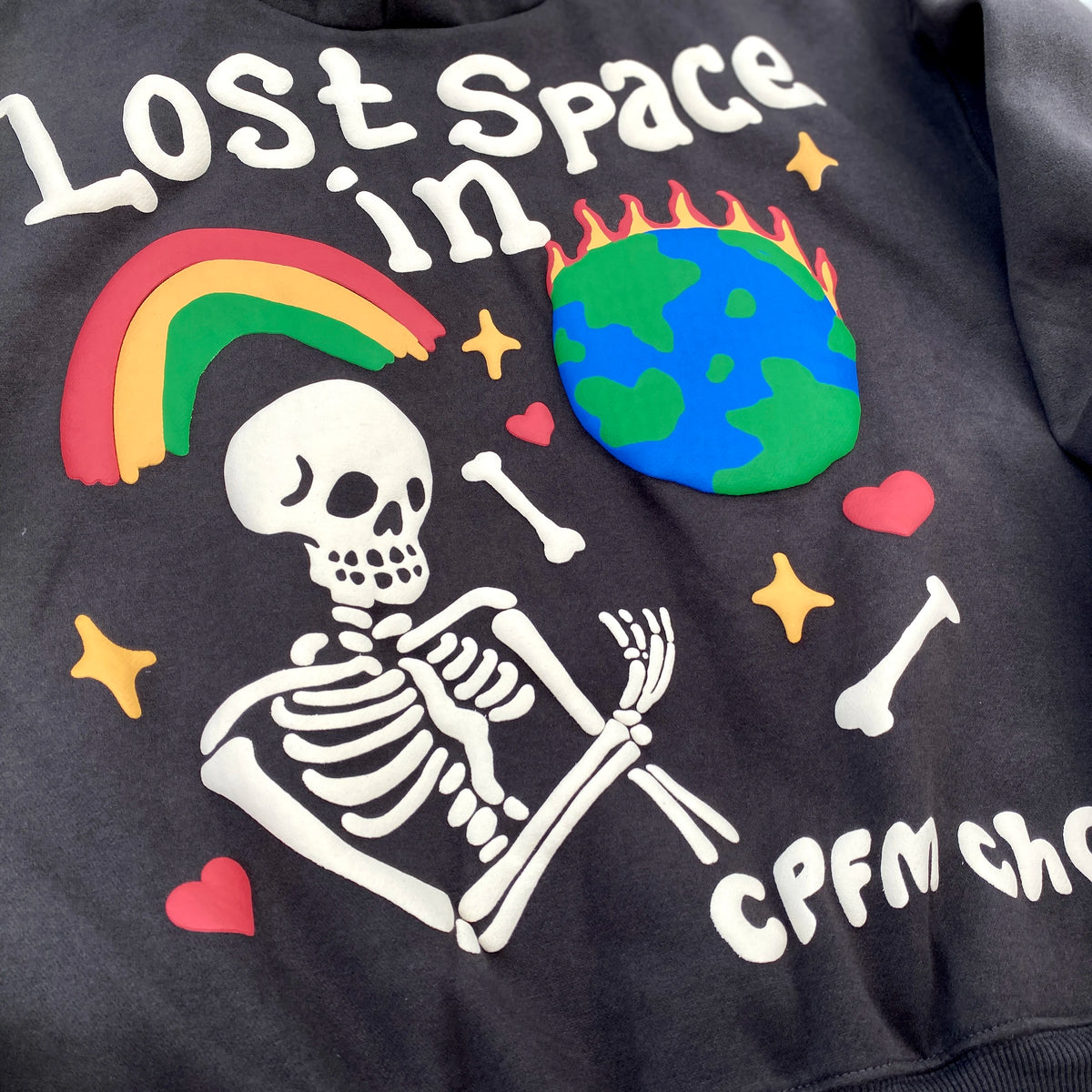 KANYE WEST Brand Fashion CPFM Foam 3D Print "Lost in Space" High-Street Oversized Cotton Hooded Sweatshirt Hoodie For Men Street King Limited
