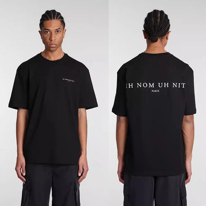 Black White IH NOM UH NIT Short Sleeve Tops Tee Men Woman Best Quality Simplicity Cotton Loose Versatile T Shirts Street King Limited