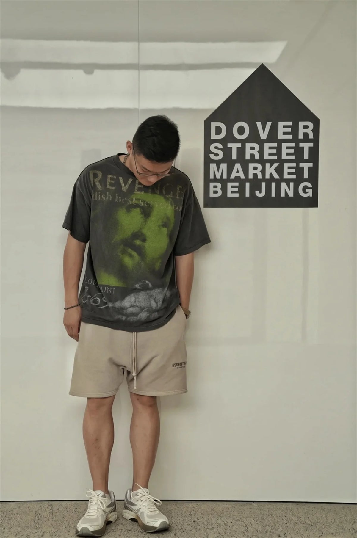 24ss Summer Retro Vintage Portrait Quality Printing High-Street Distressed T-Shirt Tops Street King Limited