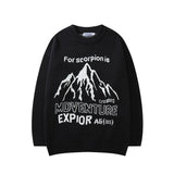 "Mountain Climb" Unisex Men Women Streetwear Graphic Sweater Daulet Apparel