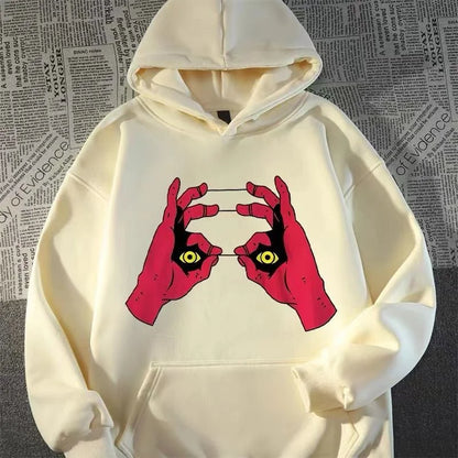 Funny Anime Graphic Printed Hoodies For Men Hip Hop Fashion Hoody Sweatshirts Loose Fleece Y2K Streetwear Hoodie Tracksuit Street King Limited