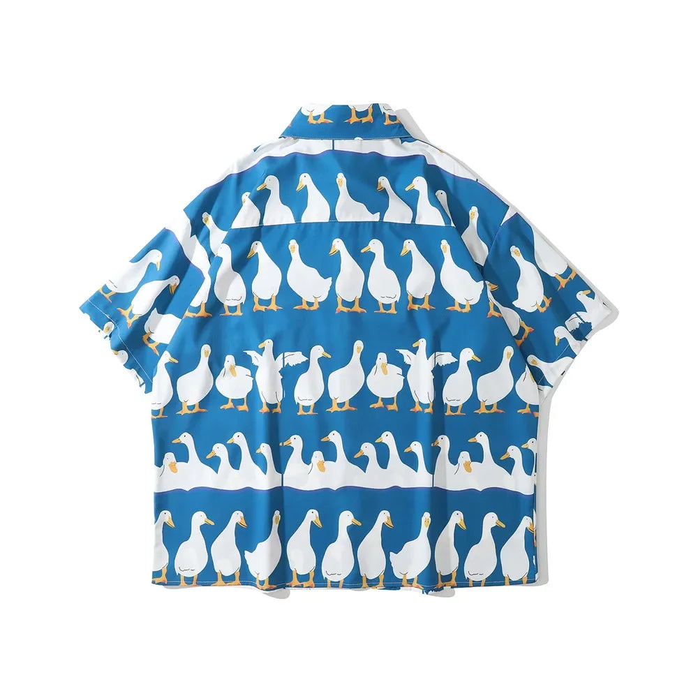 Dark Icon Funny Printed Oversized Men's Shirt 2021 Summer Holiday Hawaiian Shirts Male Top 2 Colors Street King Limited