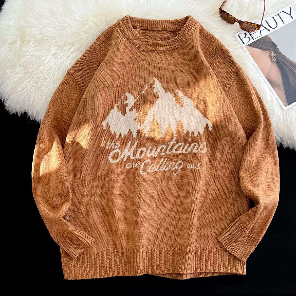 New High Street Graphic Print Knitted Sweater For Men Hip Hop Letter Pullovers Femme 2025 Autumn Casual Y2K Vintage Knitwears Street King Limited