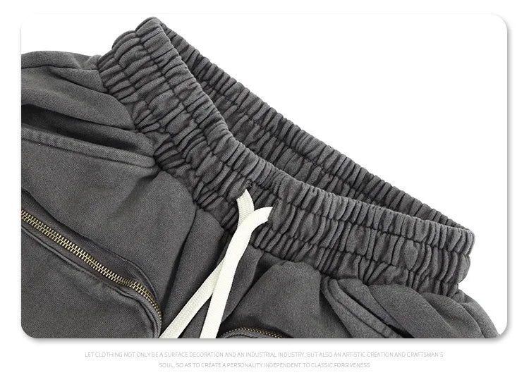 Multi-pocket zipper tactical overalls feature heavyweight shorts Street King Limited