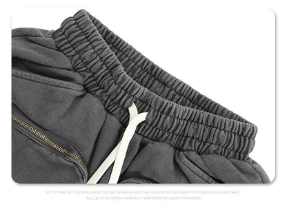 Multi-pocket zipper tactical overalls feature heavyweight shorts Street King Limited