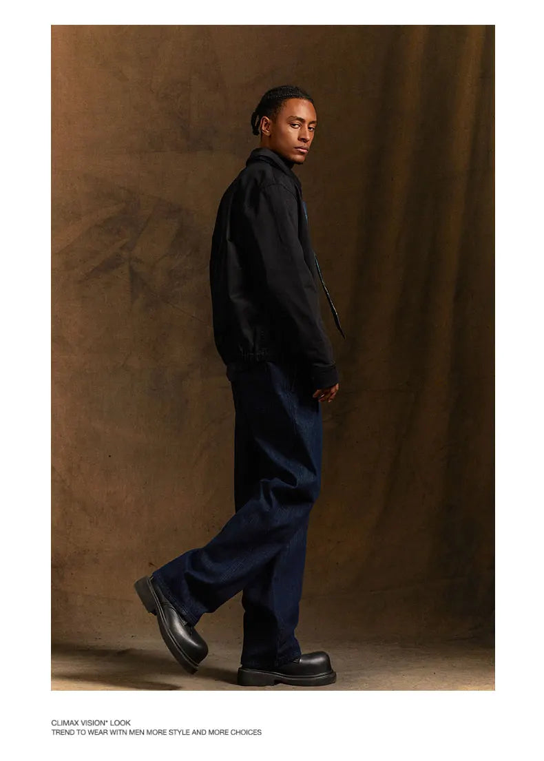 wide leg jeans men streetwear fashion loose casual plus size denim baggy jeans pants cityboy oversize cargo jeans trousers unique cargo style 1654