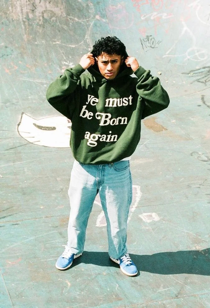 24ss 12 Colors CPFM KANYE WEST “ye must be born again” Letter Print High-Street Basic Hoodies Cotton Casual Hoodies For Men Street King Limited