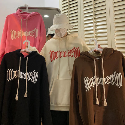 Autumn Vintage Gothic Letter Foam Printed Hooded Sweatshirts Hombre Casual Streetwear Hip Hop Hoodies Y2K Pullover Baggy Hoody Street King Limited
