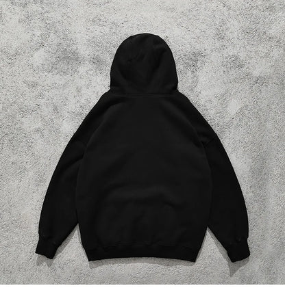 Streetwear Solid Color Ninja Zipper Hoodies Men's Fleece Turtleneck Cardigan Outdoor Oversized Hoody Plus Velvet Charge Coat Street King Limited
