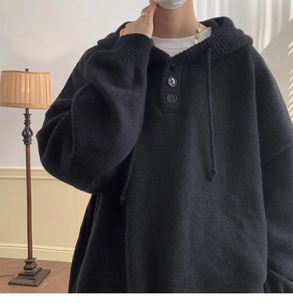 American style trend personalized trend lazy style for men and women hooded sweater loose and casual knit top for couples y2k Street King Limited