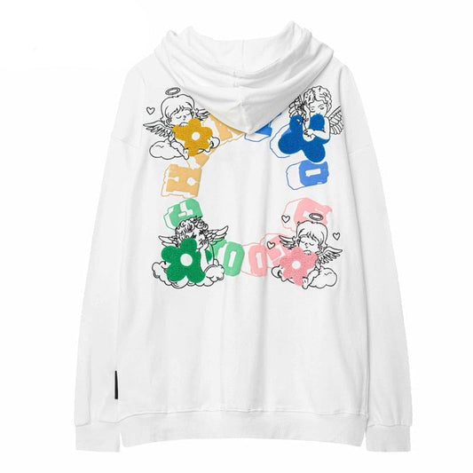 "4 Angels" Men Women Unisex Streetwear Graphic Hoodie Daulet Apparel