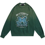 "Gradient Butterfly" Unisex Men Women Streetwear Graphic Sweatshirt Daulet Apparel