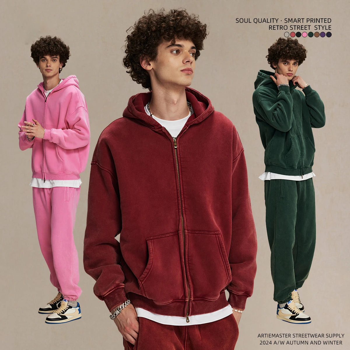 Batik fleece zippered hoodie Street King Limited