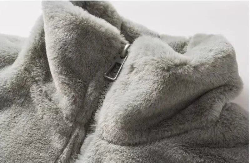 Street Lamb Wool Jacket Mens 2024 Winter Stand Collar Letter Patchwork College Parkas Fleece Warm New Thickening Couple Coats Street King Limited